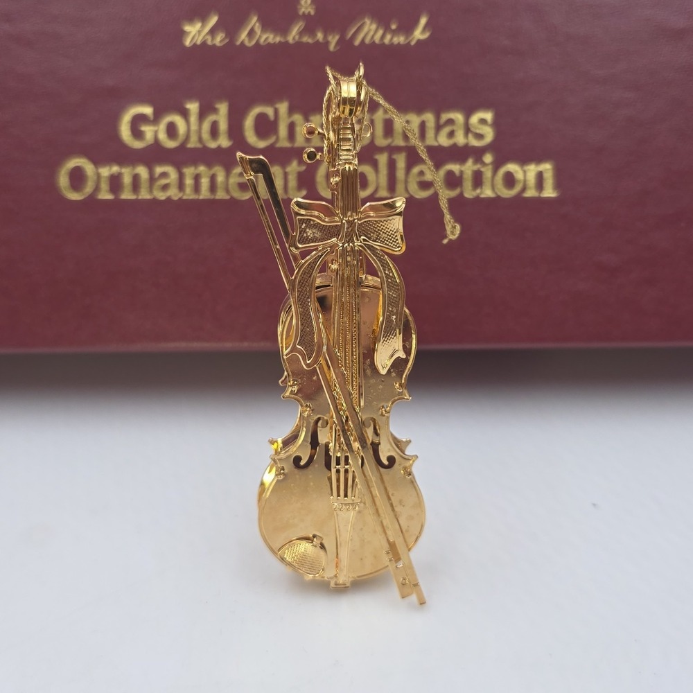 1997 Danbury Mint 23KT Gold Plated Christmas Ornament Collection Set 11 Box 3D - Picture 11 of 15